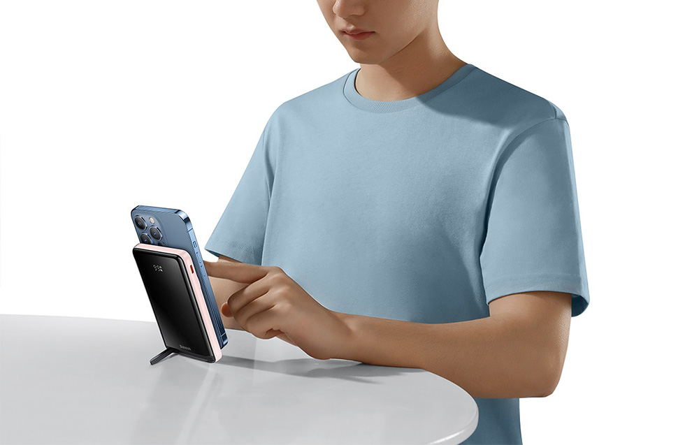 Baseus Magnetic Wireless Power Bank 10000mAh - USB-C 20W, compatible MagSafe - Rose