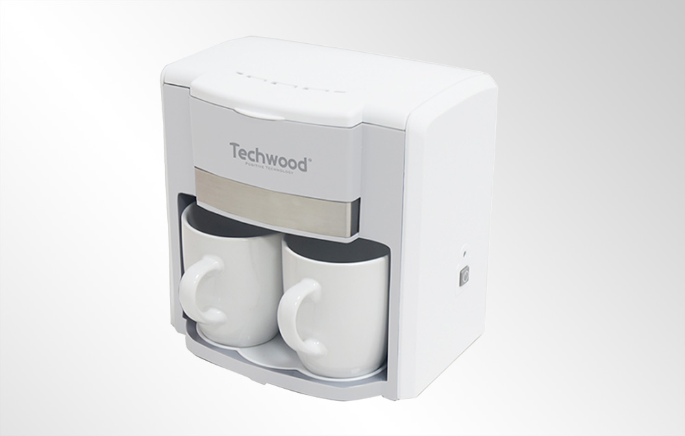 Techwood Cafetière 2 tasses - blanc