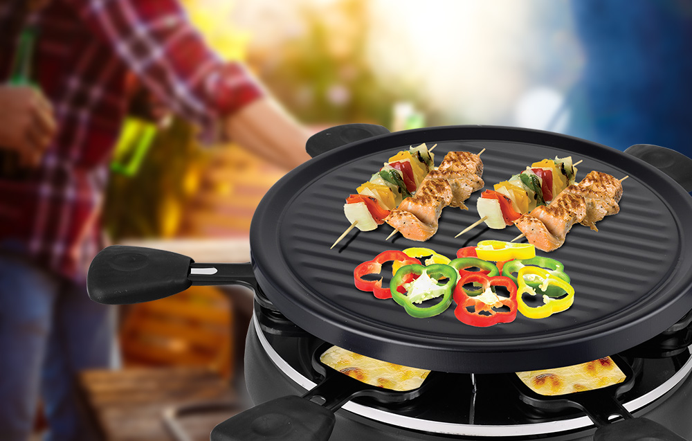 Techwood TRA-608 Gril à raclette électrique pour 6 personnes